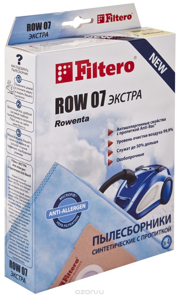 Filtero ROW 07  -  Rowenta, 4 