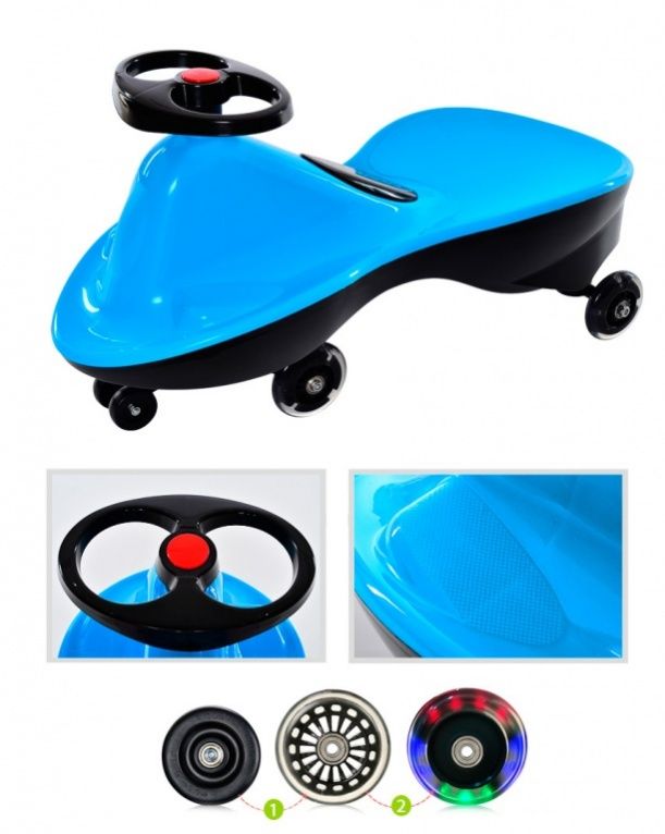 Bradex Машинка детская Бибикар Спорт с полиуретановыми колесами цвет голубой