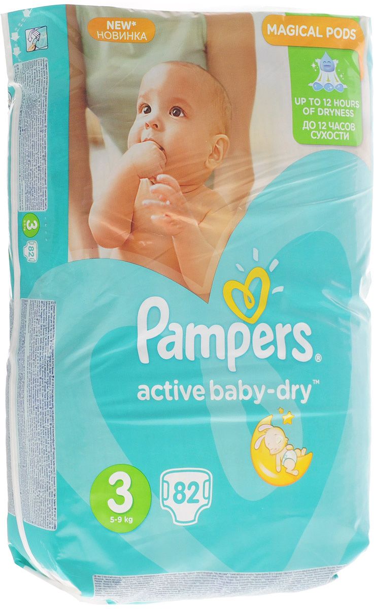 Pampers  Active Baby-Dry 6-10  ( 3) 82 