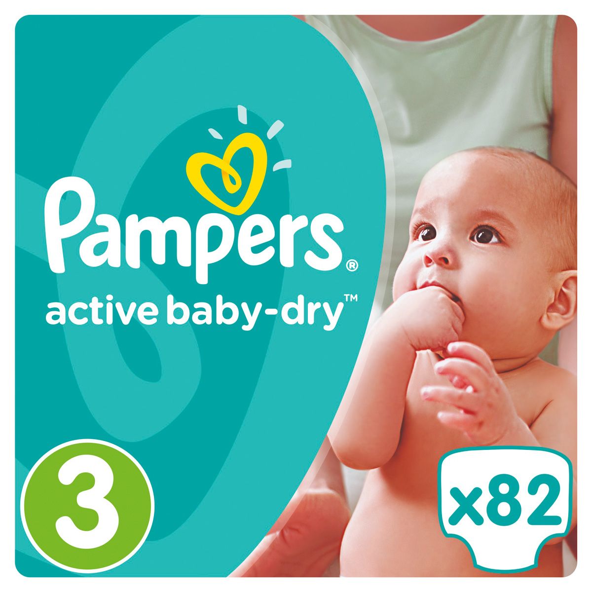 Pampers  Active Baby-Dry 6-10  ( 3) 82 