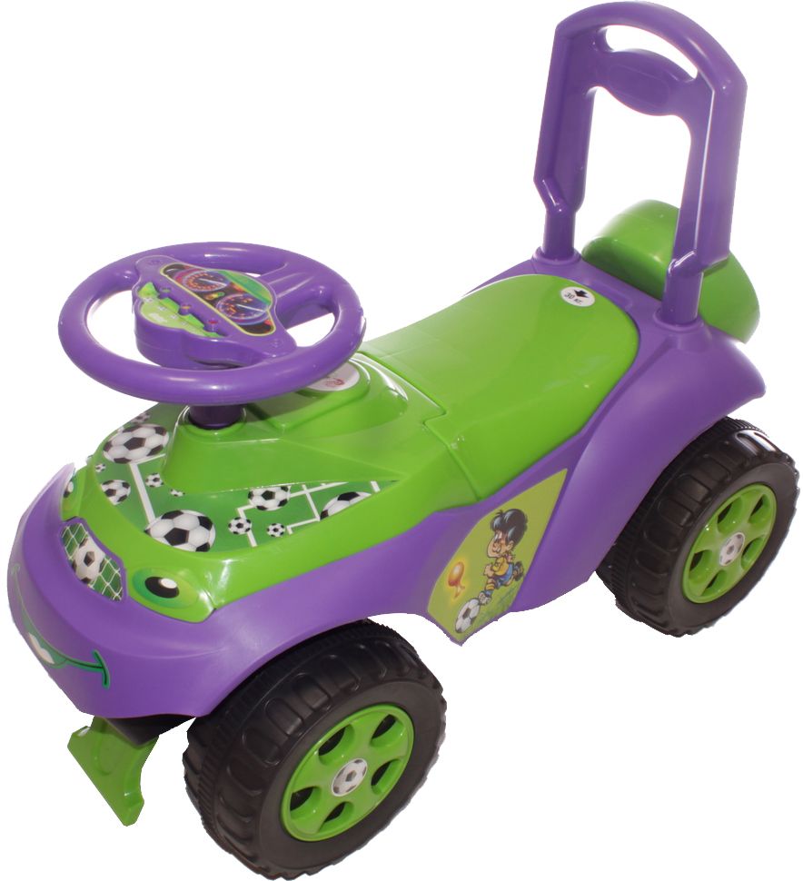 Doloni Машинка-каталка Автошка, цвет зеленый фиолетовый