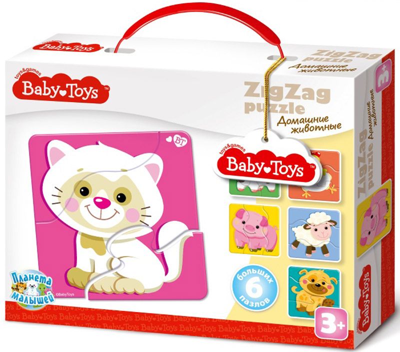 Baby Toys Пазл для малышей Зигзаг Домашние животные