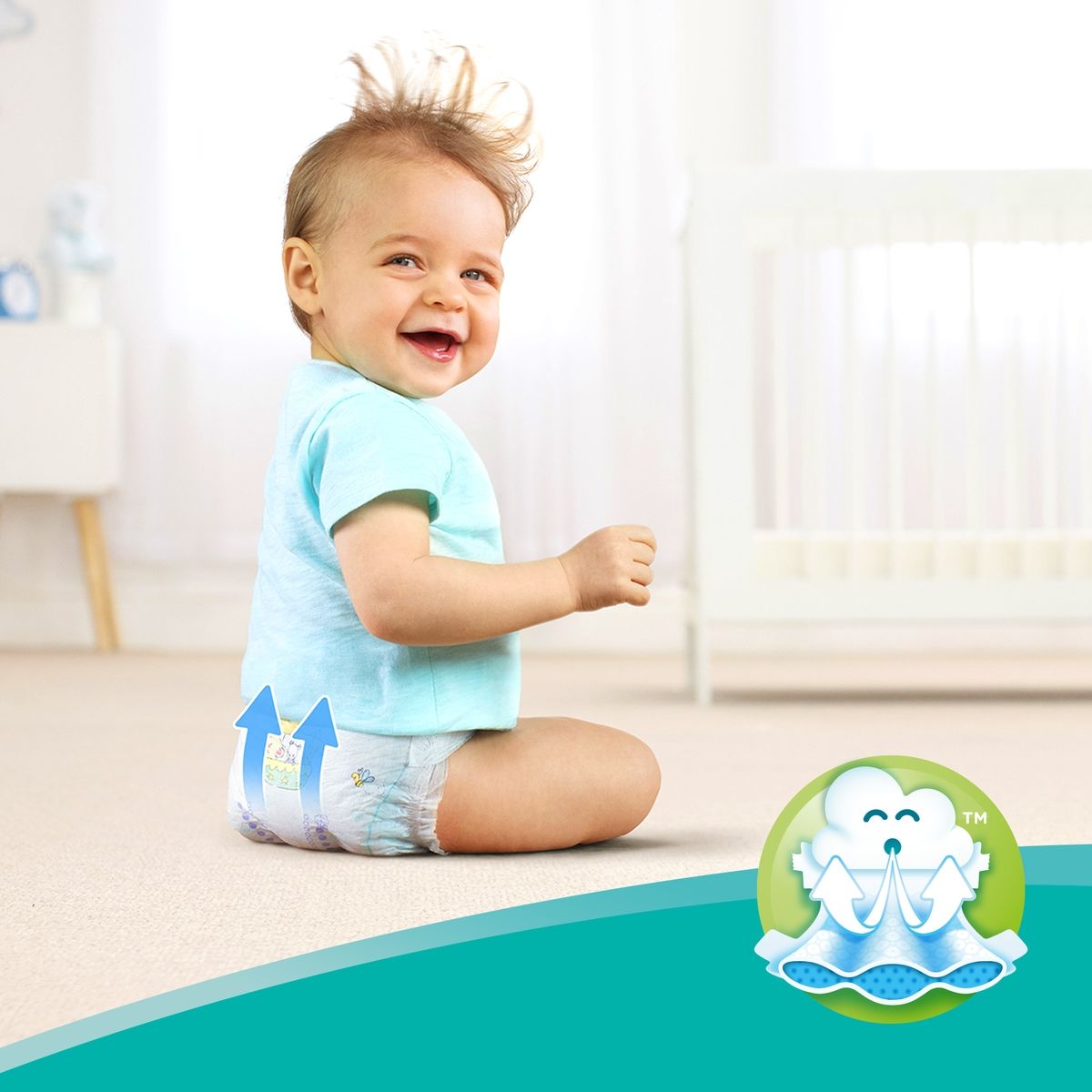 Pampers  Active Baby-Dry 9-16  ( 4+) 62 